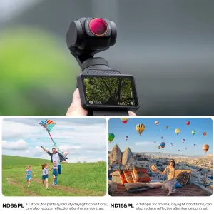 K&F Concept Sada magnetických filtrov K&F DJI Osmo Pocket 3 4 ks (ND8/PL+ND16/PL+ND32/PL+ND64/PI) 32034