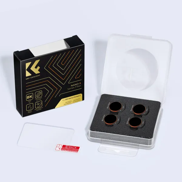 K&F Concept Sada magnetických filtrov K&F DJI Osmo Pocket 3 4 ks (ND8/PL+ND16/PL+ND32/PL+ND64/PI) 32034
