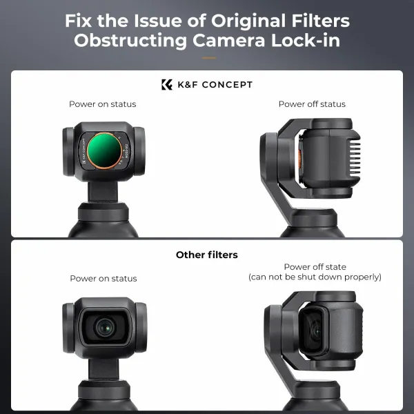 K&F Concept K&F VND filter pre DJI Osmo Pocket 3 magnetický variabilný ND32-512 filter s neutrálnou hustotou 28 vrstiev nano 32068