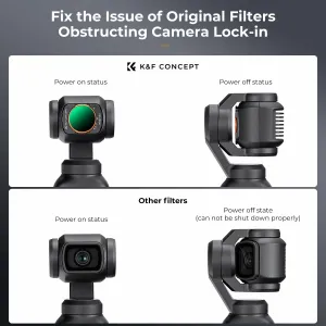 K&F Concept K&F VND filter pre DJI Osmo Pocket 3 magnetický variabilný ND32-512 filter s neutrálnou hustotou 28 vrstiev nano 32068