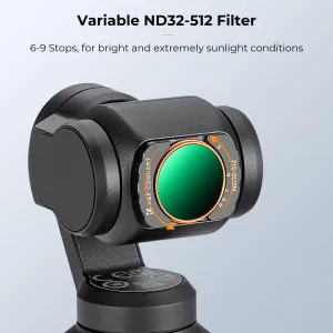 K&F Concept K&F VND filter pre DJI Osmo Pocket 3 magnetický variabilný ND32-512 filter s neutrálnou hustotou 28 vrstiev nano 32068