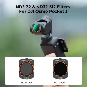 K&F Concept Filtre K&F VND pre DJI Osmo Pocket 3, magnetický variabilný ND2-32 + ND32-512 filtre s neutrálnou hustotou 2 32071