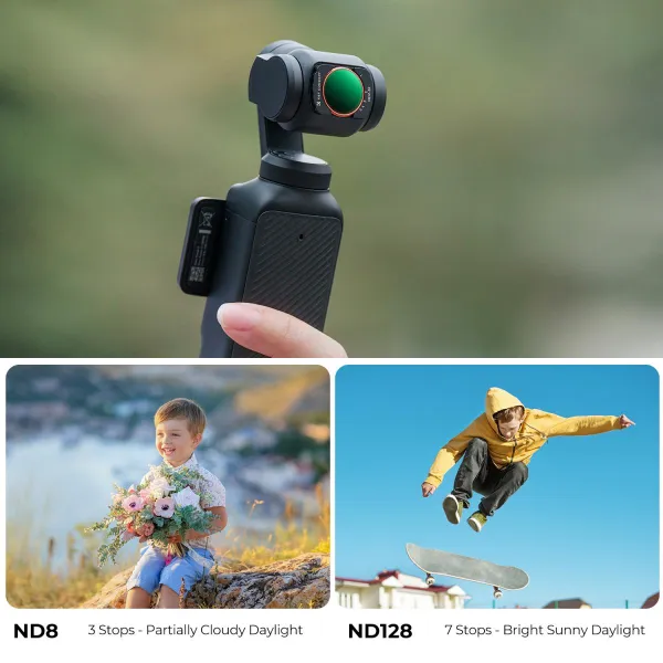 K&F Concept Filtre K&F VND pre DJI Osmo Pocket 3, magnetický variabilný ND2-32 + ND32-512 filtre s neutrálnou hustotou 2 32071