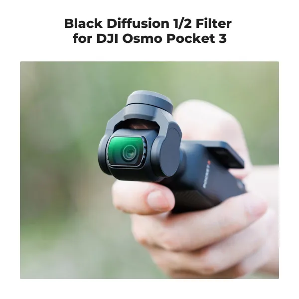 K&F Concept K&F Magnetic Black Mist 1/2 Filter pre DJI Osmo Pocket 3, Black Diffusion Creative Mist Cinematic Effect Filters 32612