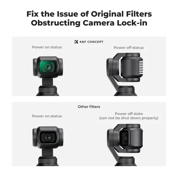 K&F Concept K&F Magnetic Black Mist 1/2 Filter pre DJI Osmo Pocket 3, Black Diffusion Creative Mist Cinematic Effect Filters 32612