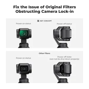 K&F Concept K&F Magnetic Black Mist 1/2 Filter pre DJI Osmo Pocket 3, Black Diffusion Creative Mist Cinematic Effect Filters 32612