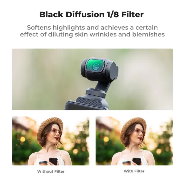 K&F Concept K&F Magnetic Black Mist 1/8 Filter pre DJI Osmo Pocket 3, čierny difúzny 32594
