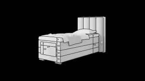 ArtElta Manželská posteľ VEROS Boxspring | elektrická polohovateľná 90 x 200 cm Farba: Gojo 101
