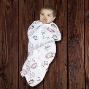 Meyco spací vak-zavinovačka Cocoon Animal | 4-8 mesiacov