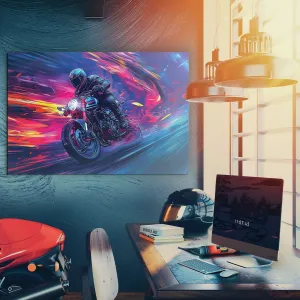 Moderný obraz - Neónová motorka