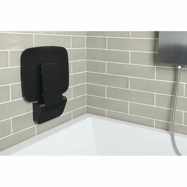 POLYSAN CW1220B Saap black sklopné sedátko do sprchového koutu, 35 x 32,8 cm, čierna