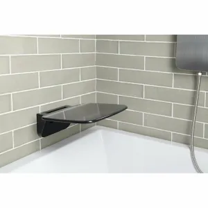 POLYSAN CW1220B Saap black sklopné sedátko do sprchového koutu, 35 x 32,8 cm, čierna