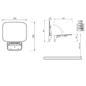 POLYSAN CW1110W Saap sklopné sedátko do sprchového kúta 35 x 32,8 cm, biela