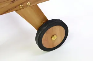 Divero 32597 Záhradné ležadlo z teakového dreva s kolieskami