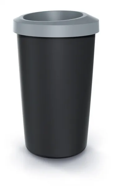Prosperplast Odpadkový koš COMPACTO světle šedý/černý, varianta 25 l