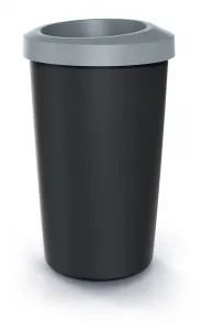 Prosperplast Odpadkový koš COMPACTO světle šedý/černý, varianta 25 l