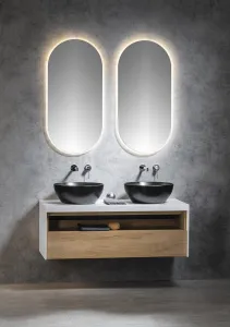 MINOX oválné LED podsvícené zrcadlo 50x100cm MX250