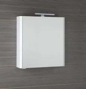 SAPHO - LUCIE galérka s LED osvetlením, 65x70x17cm, biela LU065-0030