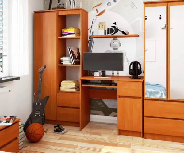 Ak furniture Písací stôl PIKSEL 90 cm jelša pravý
