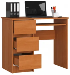 Ak furniture Písací stôl A-6 90 cm jelša ľavý