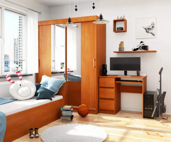 Ak furniture Písací stôl A-6 90 cm jelša ľavý