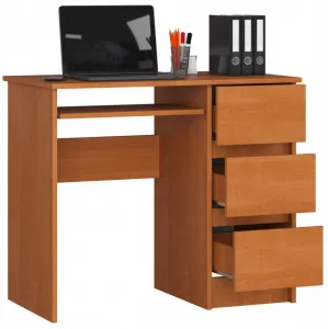 Ak furniture Písací stôl A-6 90 cm jelša pravý