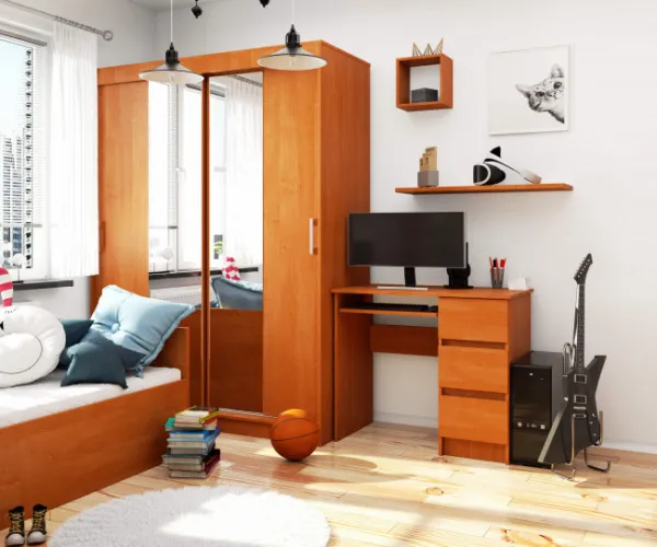 Ak furniture Písací stôl A-6 90 cm jelša pravý