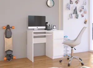 Ak furniture Písací stôl PIKSEL 90 cm biely pravý