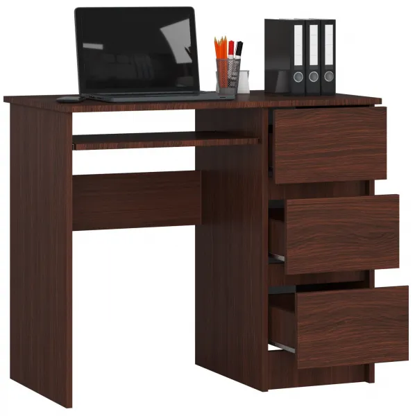 Ak furniture Písací stôl A-6 90 cm wenge pravý