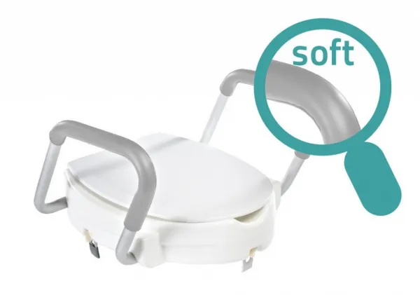 WC sedátko zvýšenej 10cm, s madlami, biela A0072001