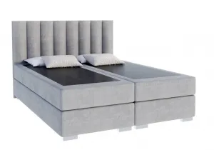 FDM Manželská posteľ LINCOLN Boxspring | sivá 160 x 200 cm