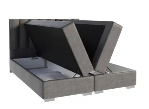 FDM Manželská posteľ LINCOLN Boxspring | grafit 160 x 200 cm