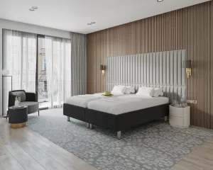 FDM Hotelová posteľ HARMONY | čierna 80 x 200 cm