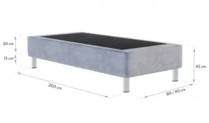 FDM Hotelová posteľ HARMONY | čierna 80 x 200 cm