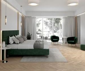 FDM Hotelová posteľ HARMONY | zelená 80 x 200 cm