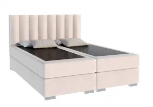 FDM Manželská posteľ LINCOLN Boxspring | krémová 160 x 200 cm