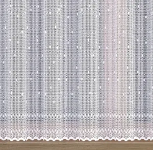 Záclona žakárová alebo záclonový komplet, Christina metráž, biela 220 cm