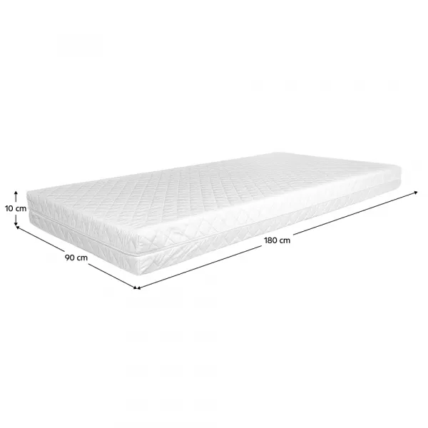 Matrac, penový, 10 cm, 90x180 cm, MONTINY NEW