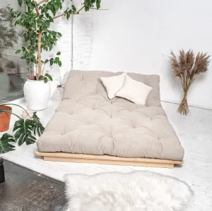 MarLiving Skladacia futonová pohovka LAYTI 01 140 cm z masívu/modrá