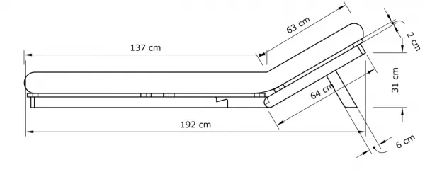 MarLiving Skladacia futonová pohovka LAYTI 01 140 cm z masívu/modrá