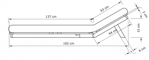 MarLiving Skladacia futonová pohovka LAYTI 01 140 cm z masívu/modrá