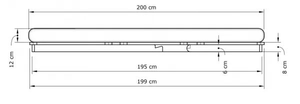 MarLiving Skladacia futonová pohovka LAYTI 01 140 cm z masívu/modrá
