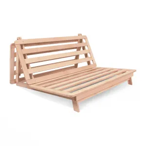 MarLiving Skladacia futonová pohovka LAYTI 01 140 cm z masívu/modrá