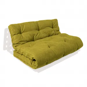 MarLiving Skladacia futonová pohovka LAYTI 03 140 cm z masívu/zelená