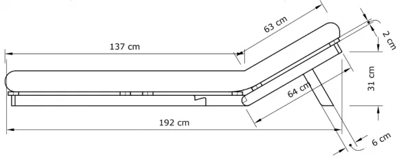 MarLiving Skladacie kreslo futon LAYTI 02 90 cm z masívu/krémové