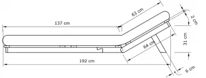 MarLiving Skladacie kreslo futon LAYTI 02 90 cm z masívu/krémové