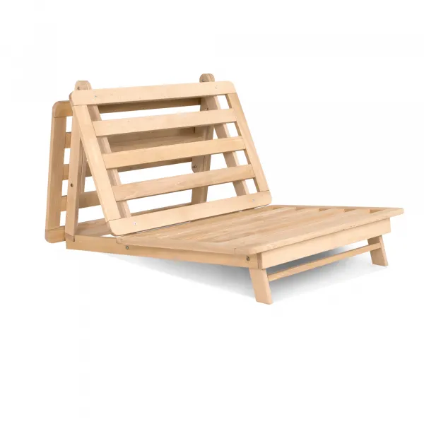 MarLiving Skladacie kreslo futon LAYTI 02 90 cm z masívu/krémové