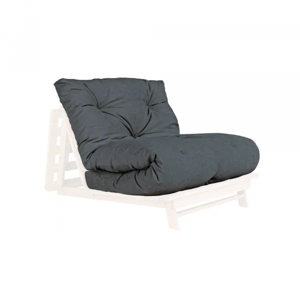 MarLiving Skladacie kreslo LAYTI 01 90 cm z masívu/grafitovo sivé