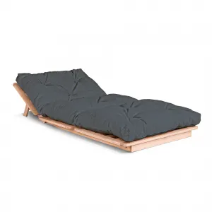 MarLiving Skladacie kreslo LAYTI 01 90 cm z masívu/grafitovo sivé