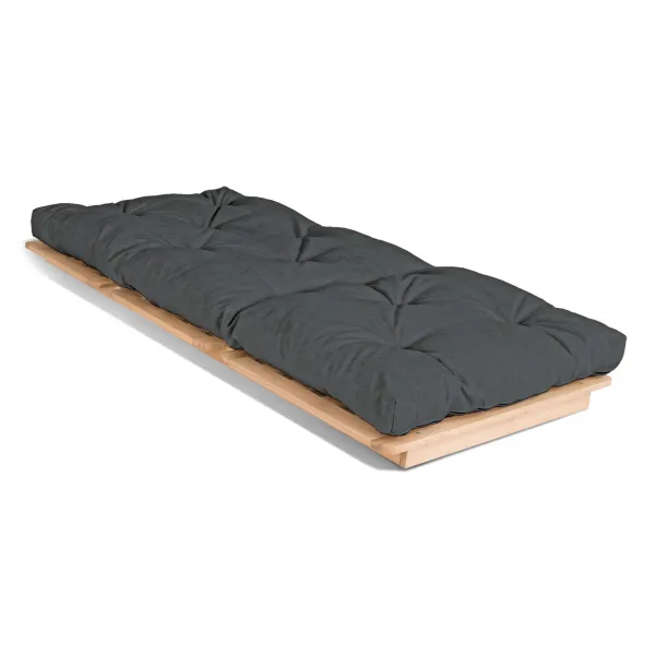 MarLiving Skladacie kreslo LAYTI 01 90 cm z masívu/grafitovo sivé